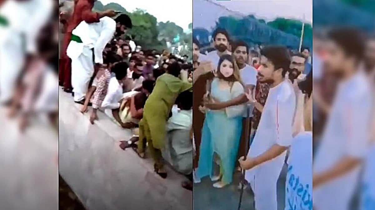 VIDEO: Una turba de hombres pakistaní agredieron y robaron a una usuario de TikTok