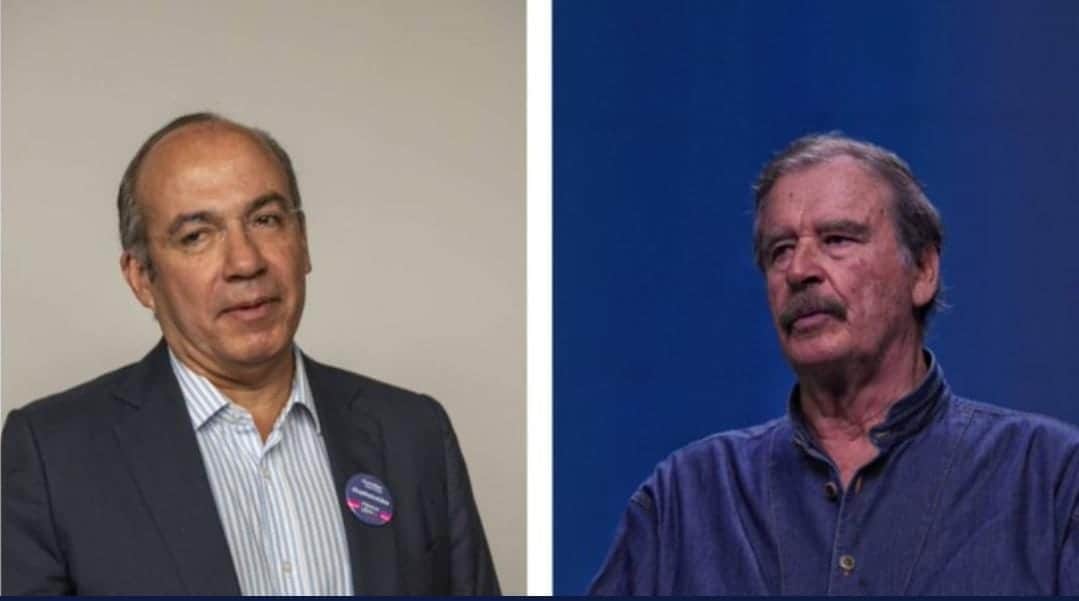 Vicente Fox y Calderón celebran la baja votación de la consulta