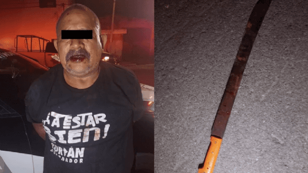 Hombre machetea a su vecino en Monterrey por no darle suficiente dinero para cerveza