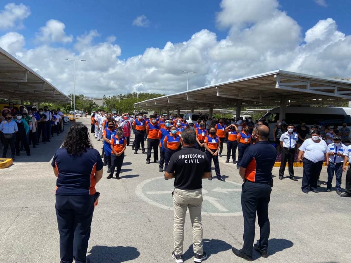 Con simulacro, conmemoran Día de Protección Civil en Tulum