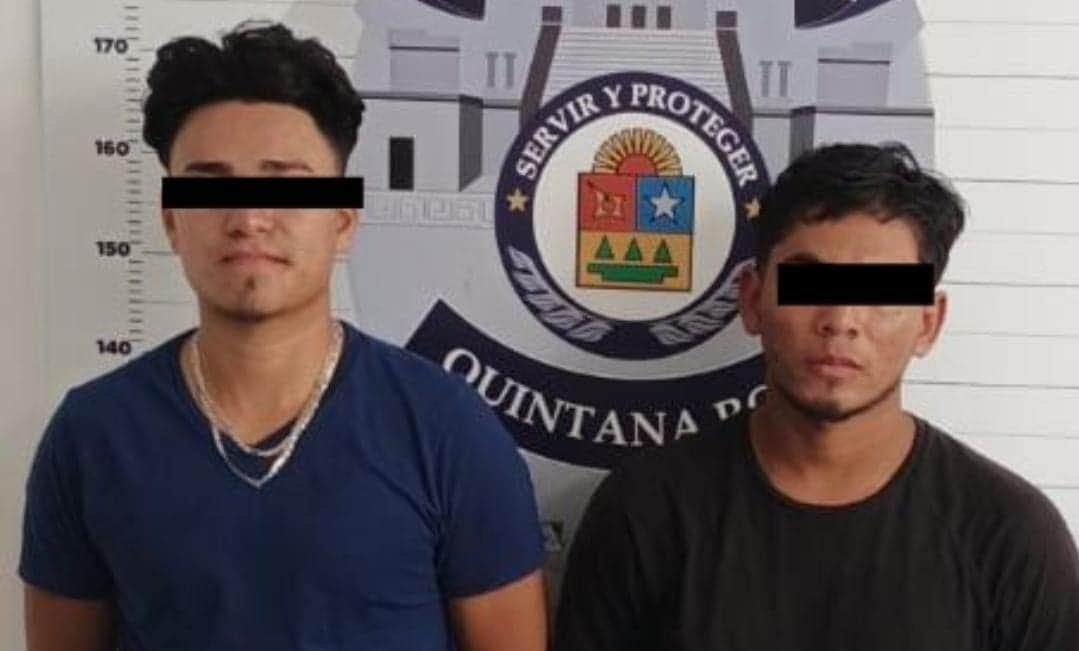 Detienen a dos presuntos asaltantes en Cancún