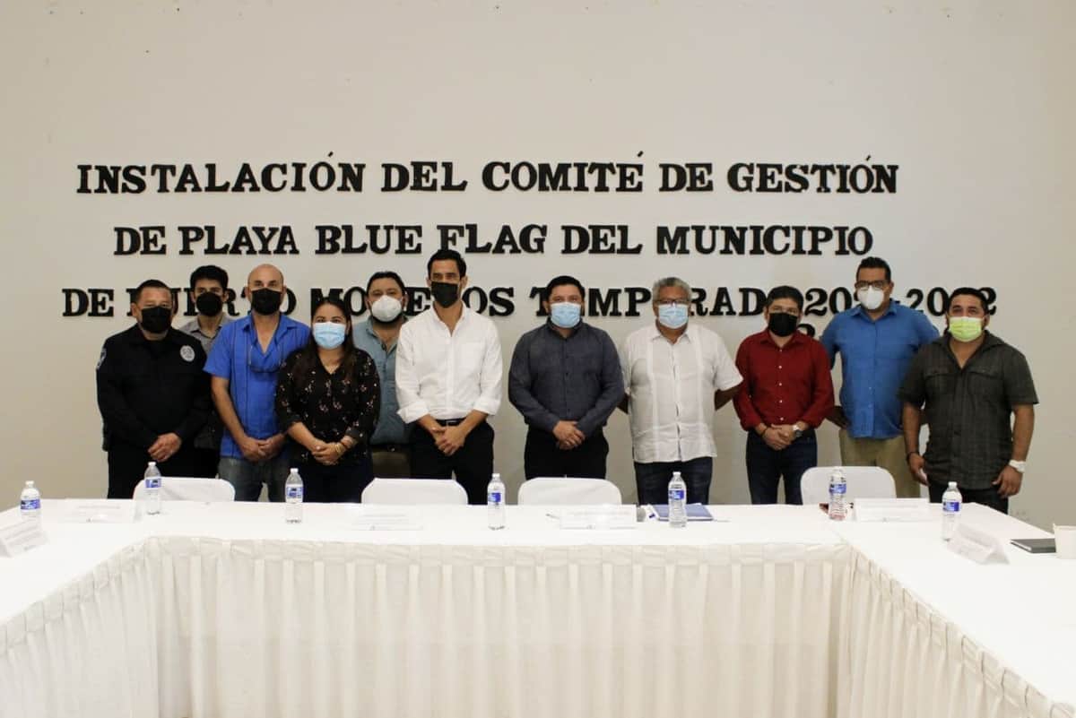 Instala Gobierno de Puerto Morelos Comité de Gestión de Playa Blue Flag, temporada 2021-2022