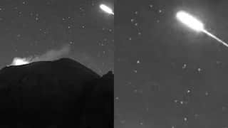 Increíble video captó el paso de la nave Dragon Space X sobre volcán Popocatépetl