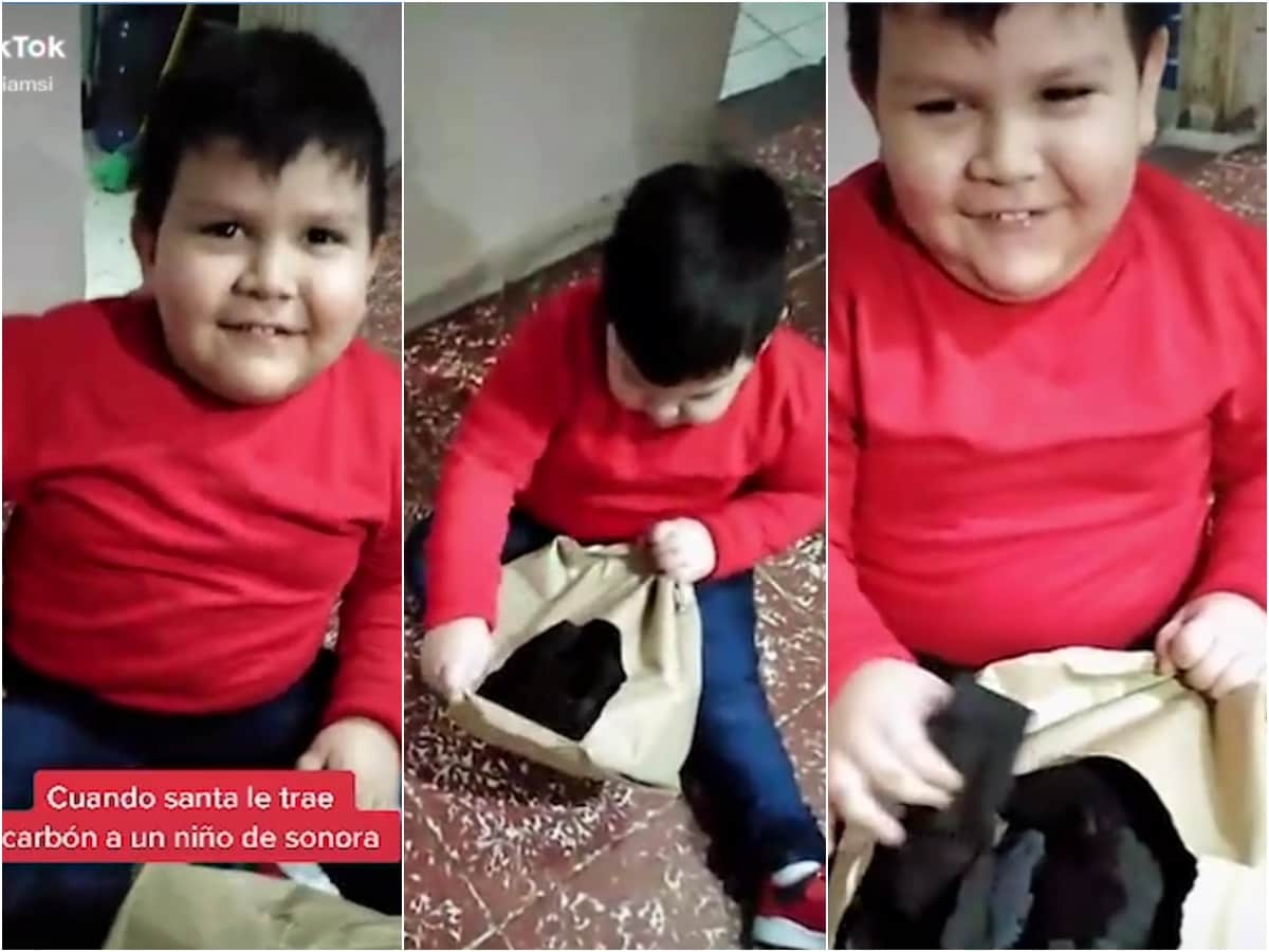 VIDEO: Niño recibe carbón en Navidad y su reacción se hace viral