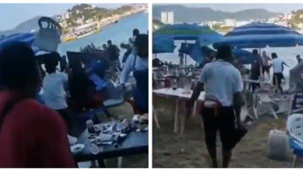 Video: Meseros y turistas se pelean en Acapulco por el pago de una cuenta