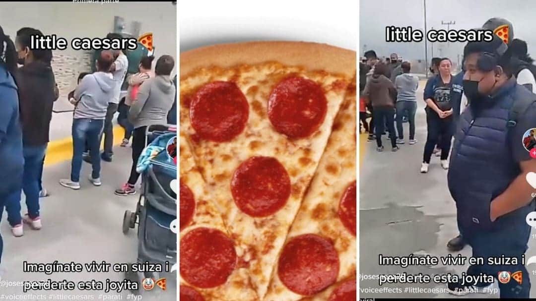 VIDEO VIRAL: Hacen fila desde una noche antes por pizza gratis en Little Caesars