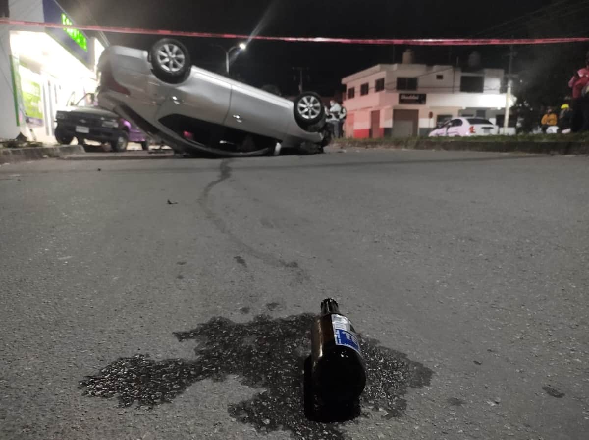 Jefe de la Policía Rural ocasiona accidente en Chetumal, en presunto estado de ebriedad