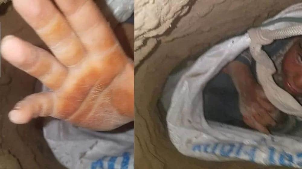 Rescatistas luchan por salvar a Haidar, niño que cayó en un pozo de 25 metros