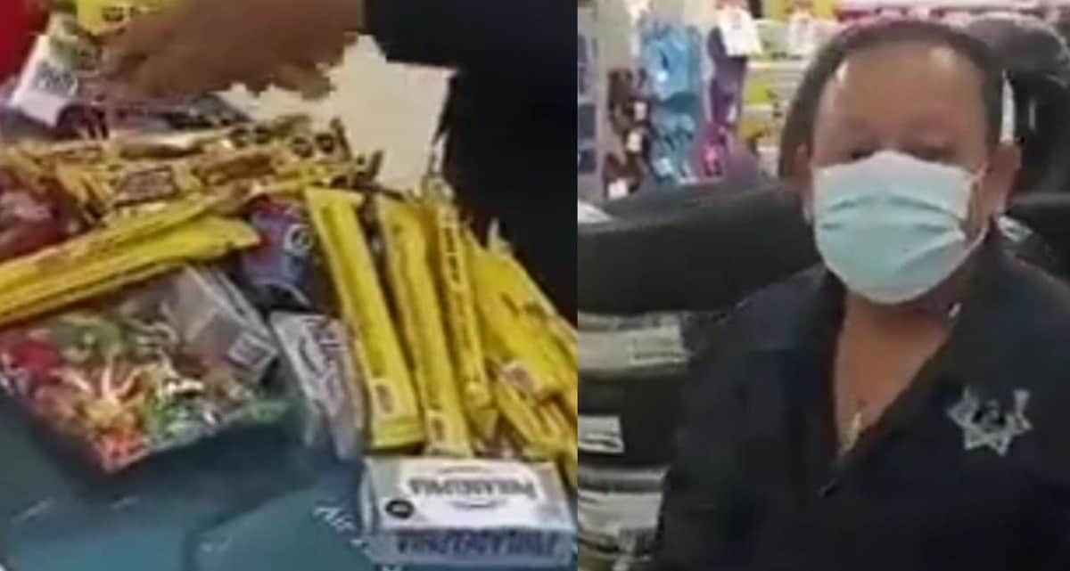Video: Captan a policía robando en un súper en Tabasco