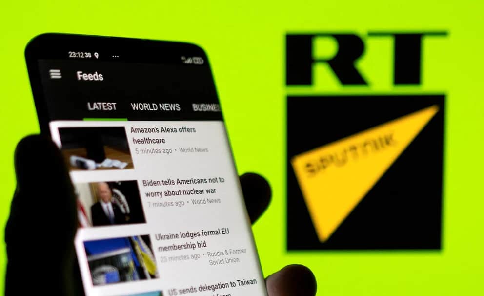 YouTube bloqueará en todo el mundo los canales de RT, Sputnik y otros medios financiados por el Estado ruso