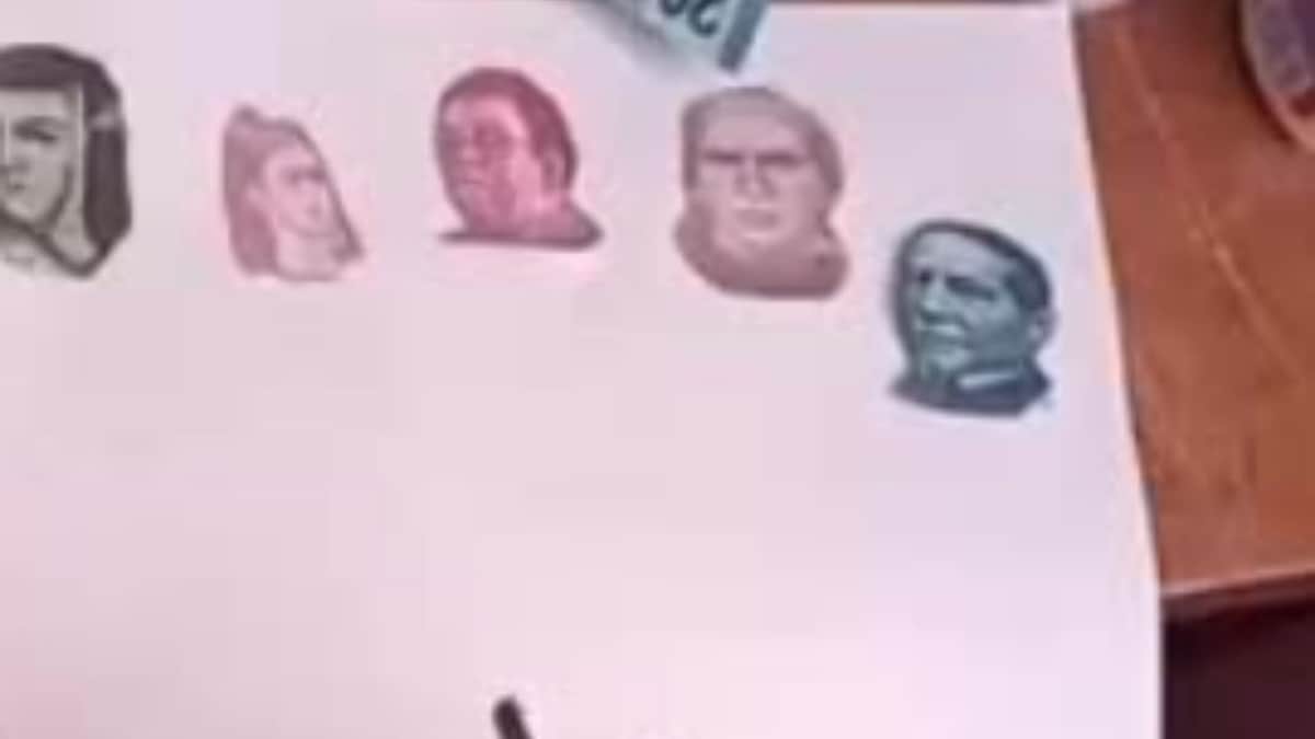 VIDEO: Niña recorta billetes mexicanos para hacer su tarea y se viraliza