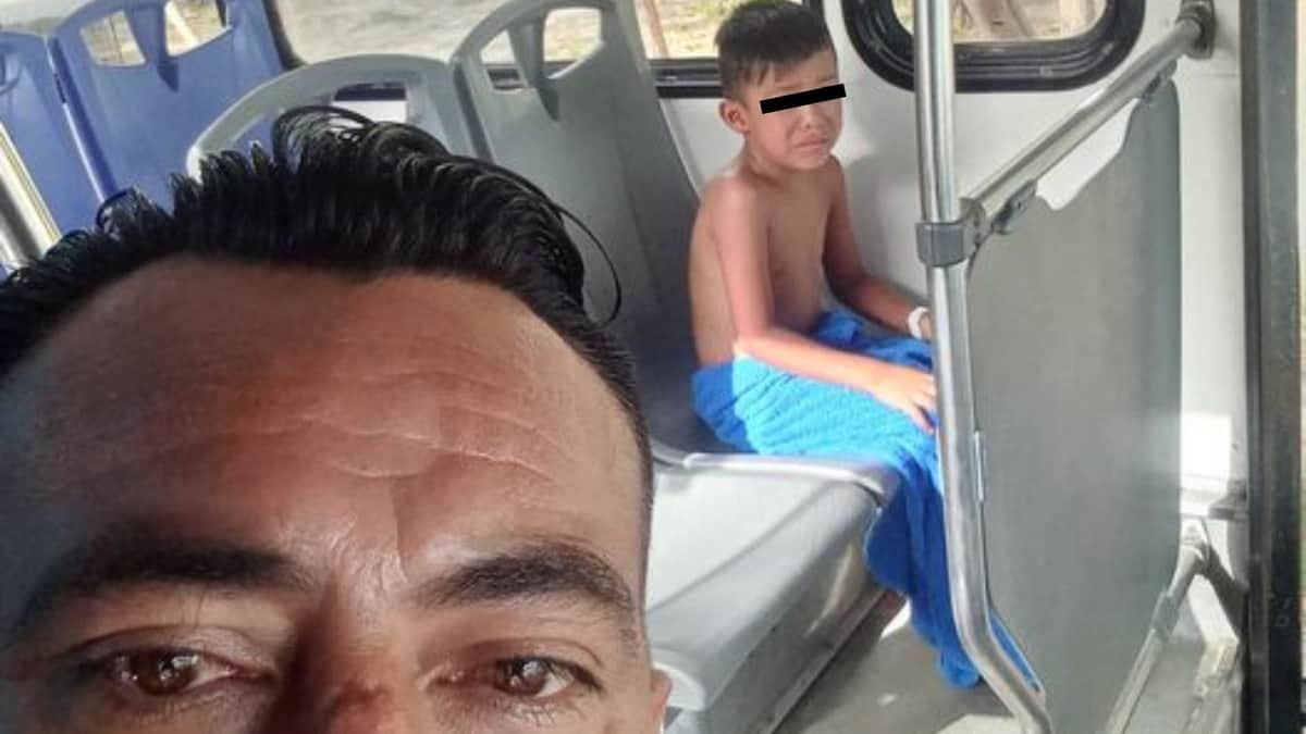 Familia de vacaciones olvidan a su hijo en transporte de Cancún