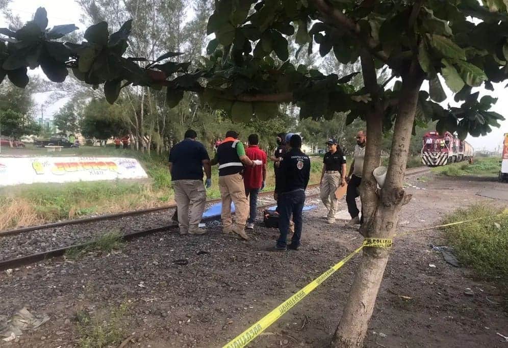 Hombre muere arrollado por un tren en Veracruz