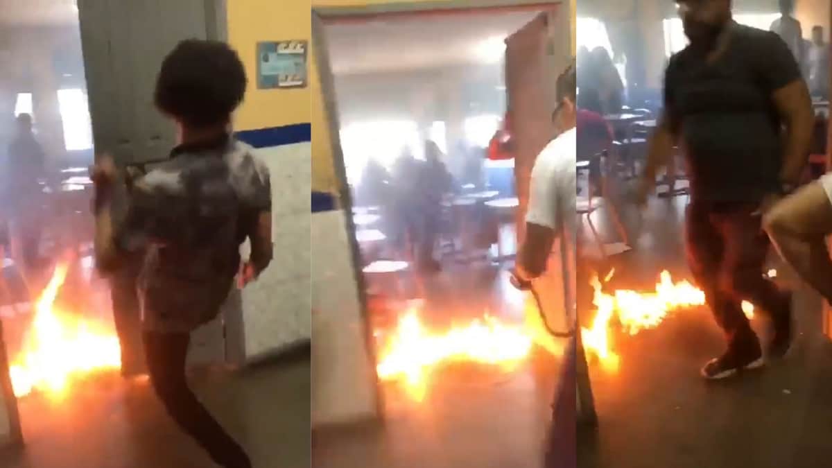VIDEO: Niño de 12 años incendia su salón de clases en Brasil
