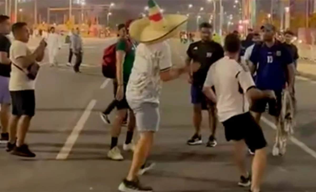 VIDEO: Mexicanos y argentinos protagonizan trifulca en calles de Qatar
