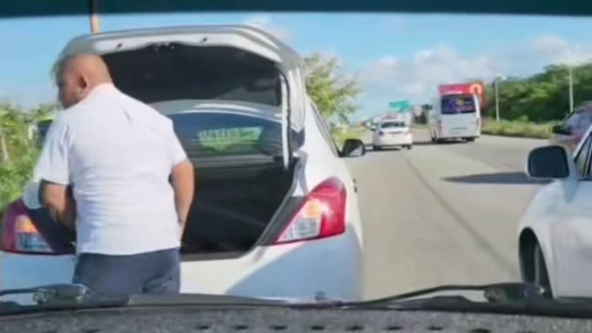 VIDEO: Taxistas pinchan las llantas a Uber en Cancún