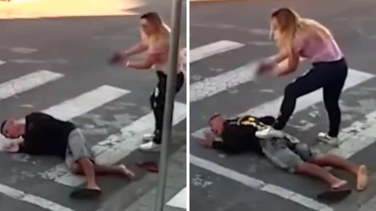 VIDEO: Mamá salva a su hija de un asalto y además logra lesionar al ladrón