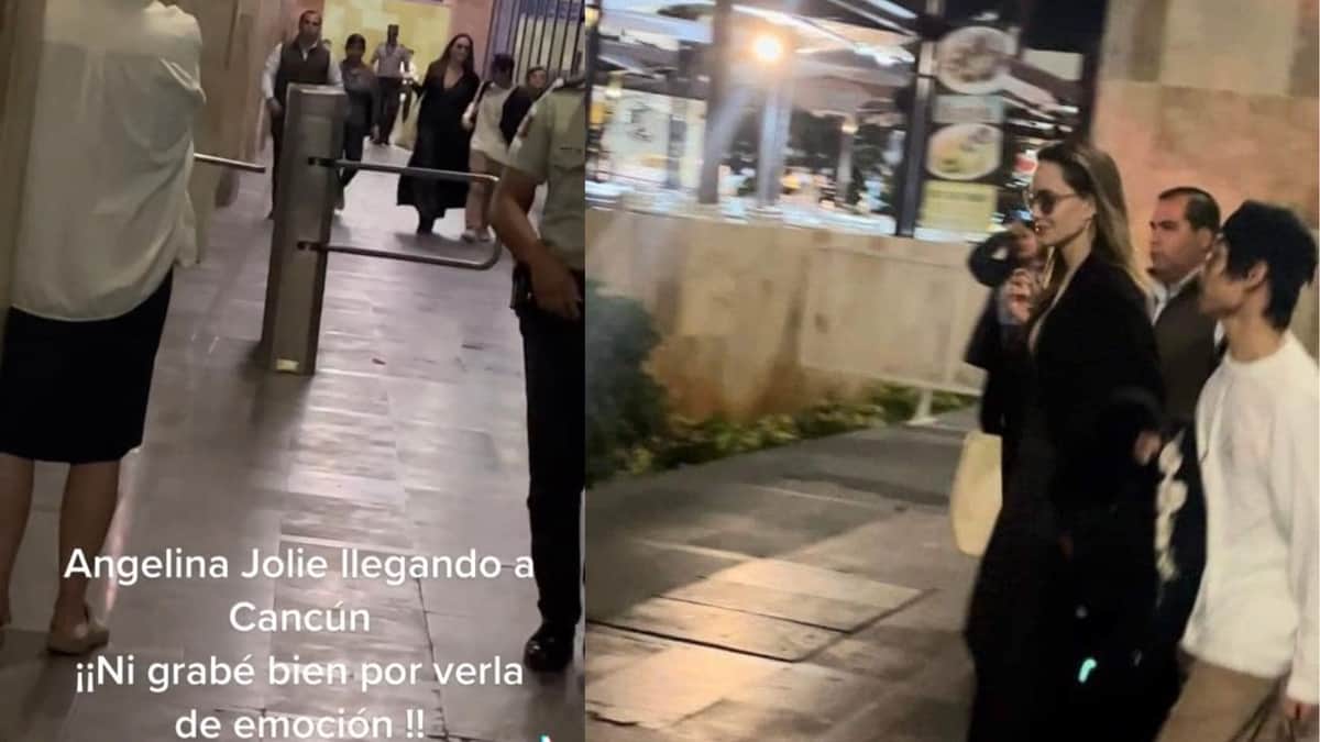 VIDEO: Captan a Angelina Jolie junto a su hijo en el Aeropuerto Internacional de Cancún