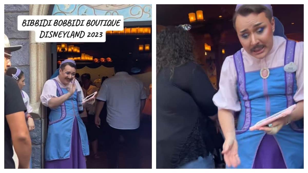 Video: Disney desata polémica por empleado con bigote y vestido de mujer