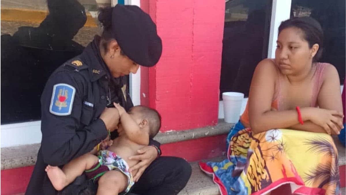 Arizbeth Ambrosio: La policía que amamantó a bebé que tenía 2 días sin comer en Acapulco