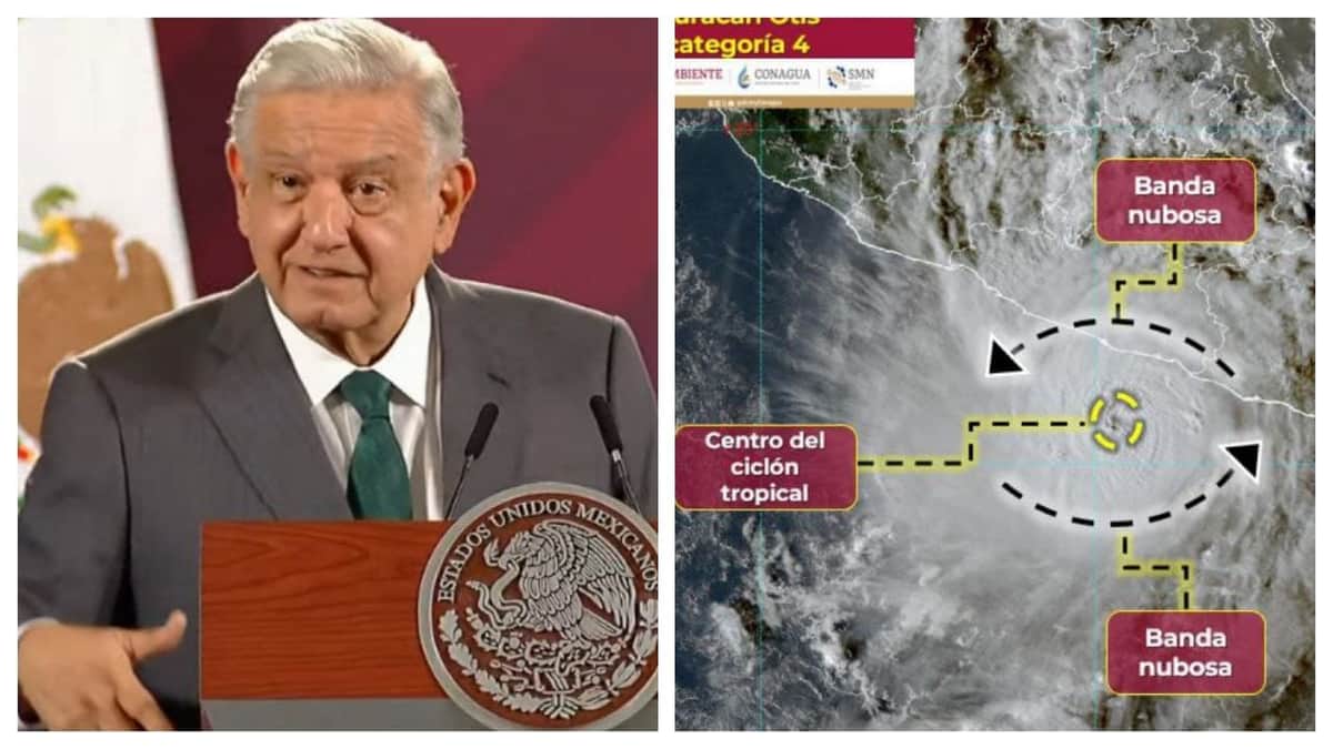 AMLO alerta por huracán Otis; entrará a Acapulco con fuerza de categoría 5, dice