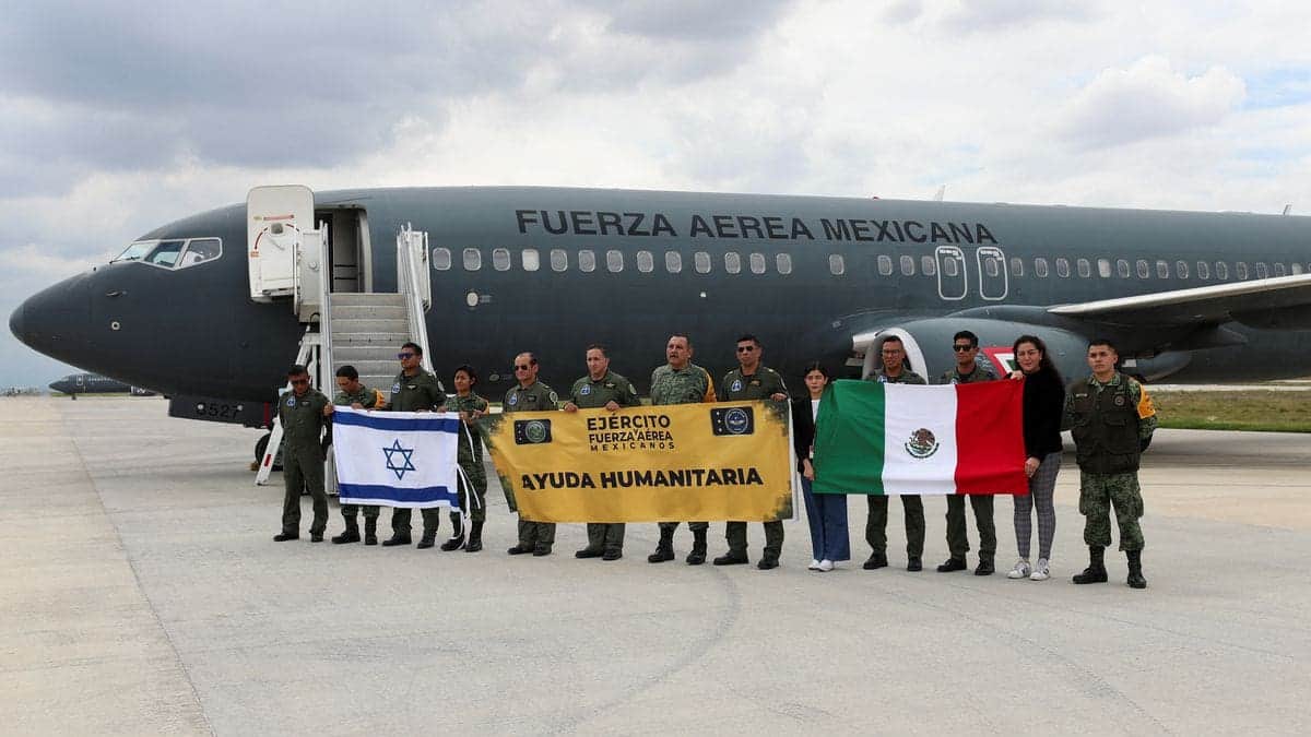 Aterrizó el primer avión de la Fuerza Aérea Mexicana para repatriar a personas mexicanas en Tel Aviv