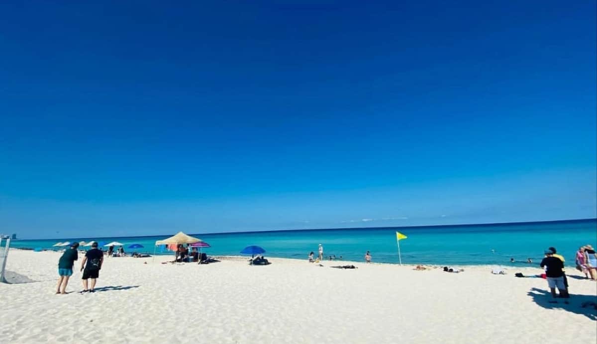 VIDEO: Impresionante tiburón ahuyenta a bañistas de playa Marlín, Cancún