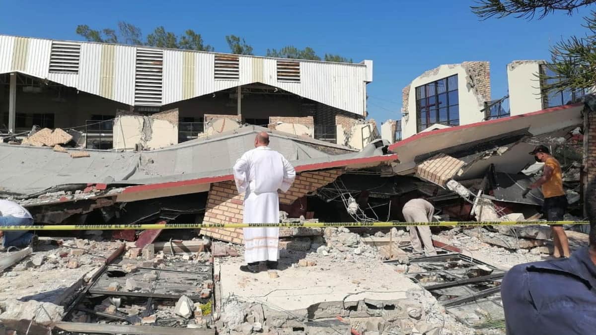 Ascienden a 10 los muertos y más de 60 los heridos tras colapso del techo de iglesia en Tamaulipas