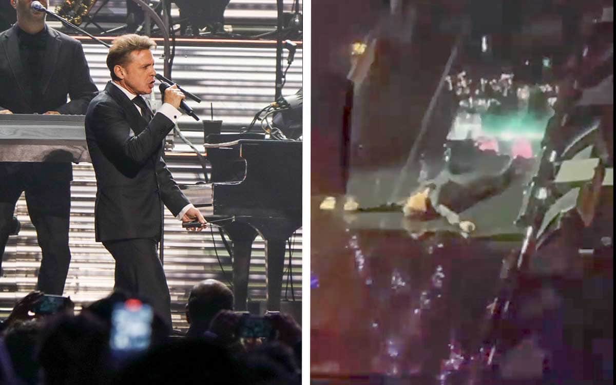 VIDEO: Luis Miguel se resbala y sufre aparatosa caída durante concierto en CDMX