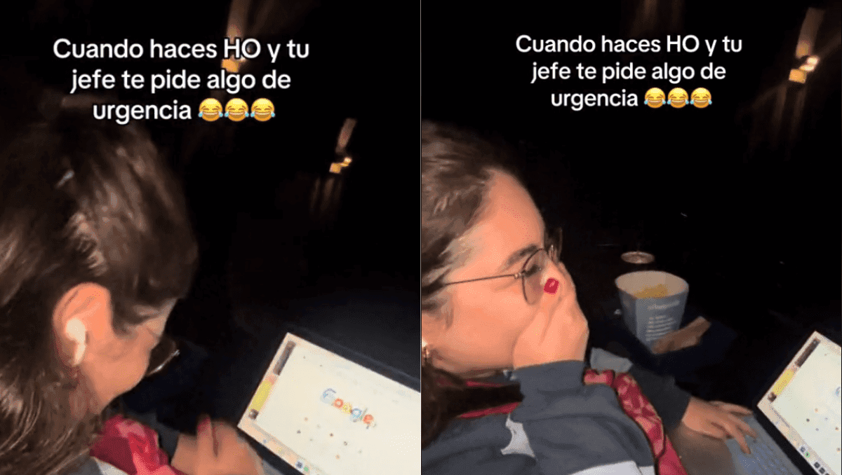 Video: Joven hace home office en el cine y recibe llamada de su jefe