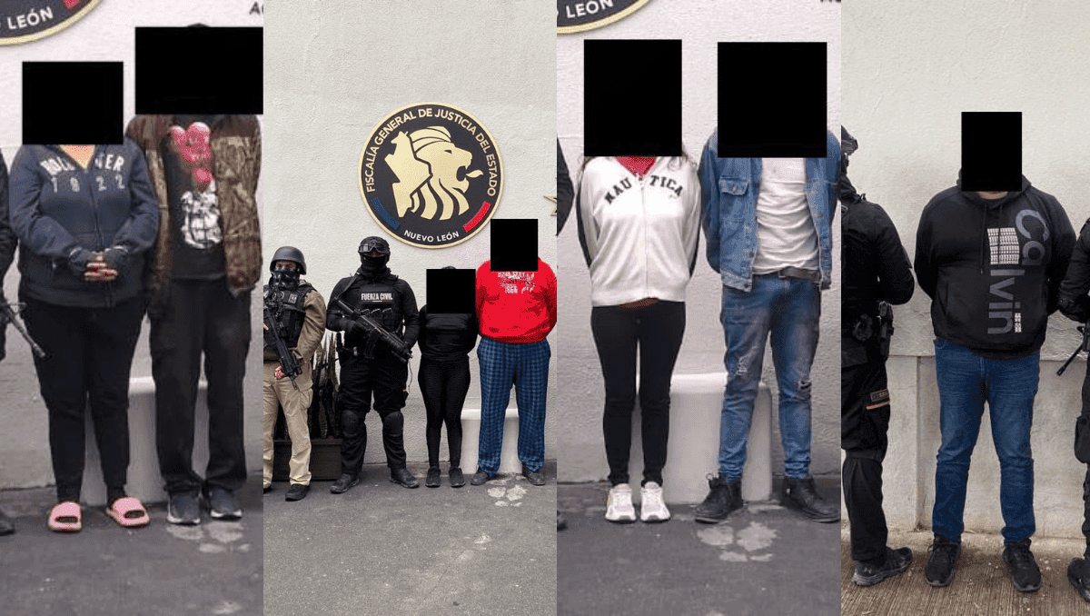 Capturan a tres parejas pertenecientes a grupos criminales en distintos municipios de Nuevo León