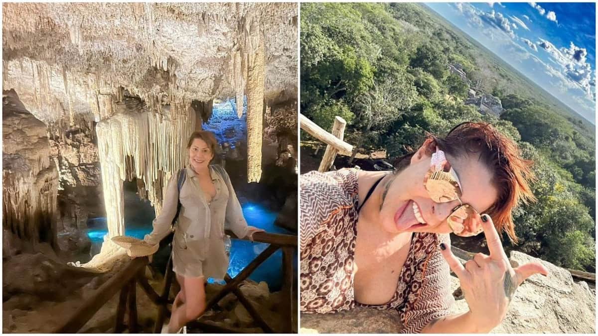 Alejandra Guzmán visita el Cenote Zazil en Valladolid, Yucatán