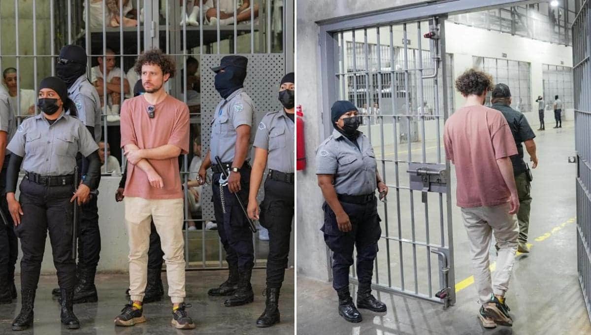 Luisito Comunica visita megacárcel de El Salvador; lo acusan de presunta propaganda para Bukele
