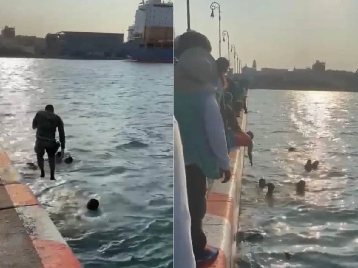 VIDEO: Cae bebé al mar con todo y carriola en malecón de Veracruz