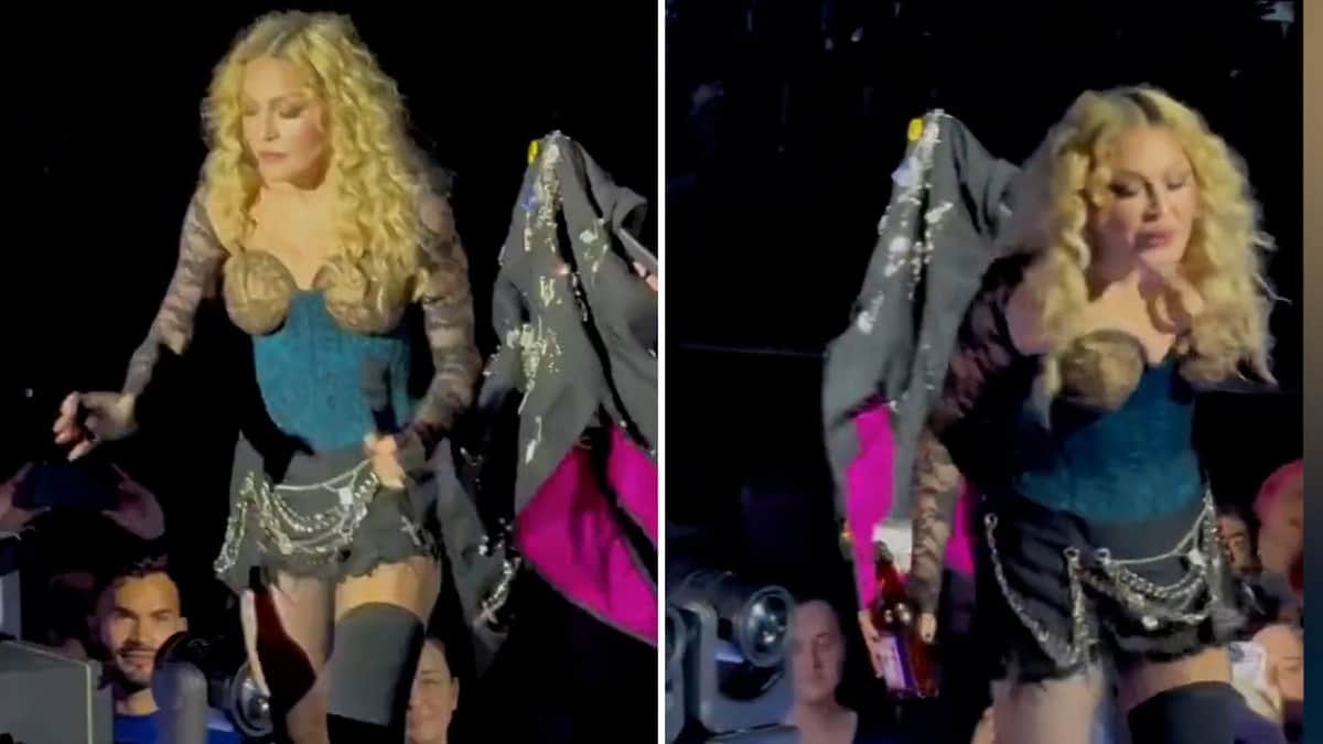 VIDEO: Llueven críticas a Madonna tras escupir a su público en pleno show