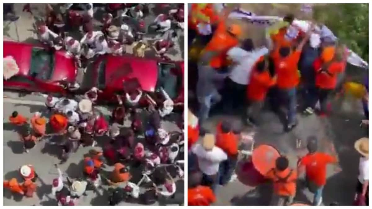 Video: Militantes de MC y Morena pelean durante debate de candidatos en Guadalajara