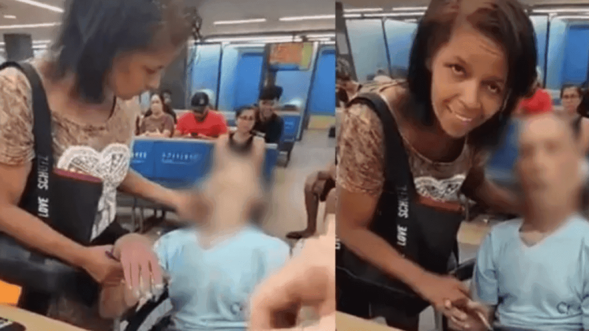 VIDEO: Mujer lleva el cadáver de su tío para retirar dinero del banco