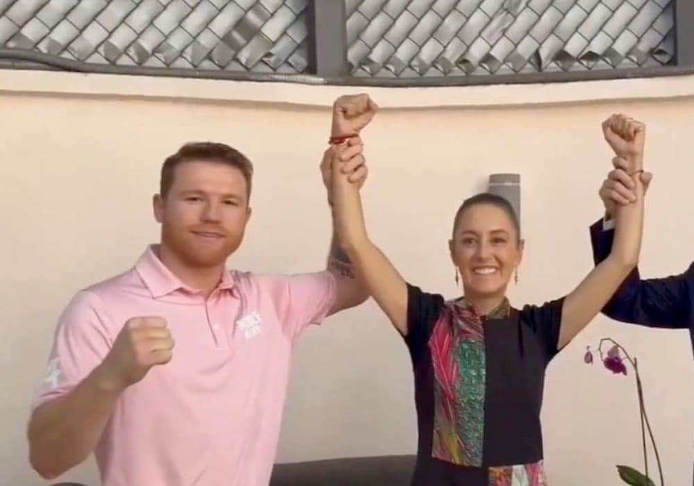 VIDEO: "Canelo" Álvarez se reúne con Claudia Sheinbaum y anticipa su victoria en las elecciones