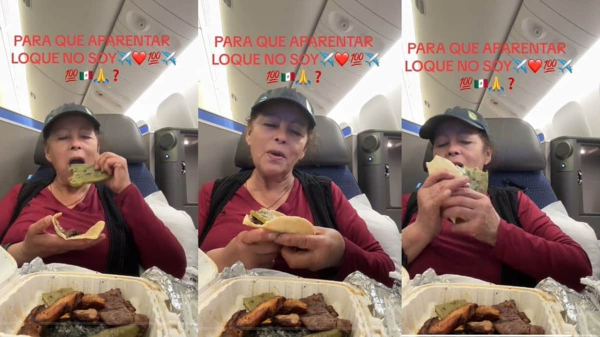 Video: Mujer come tacos de carne asada en primera clase de avión y recibe críticas