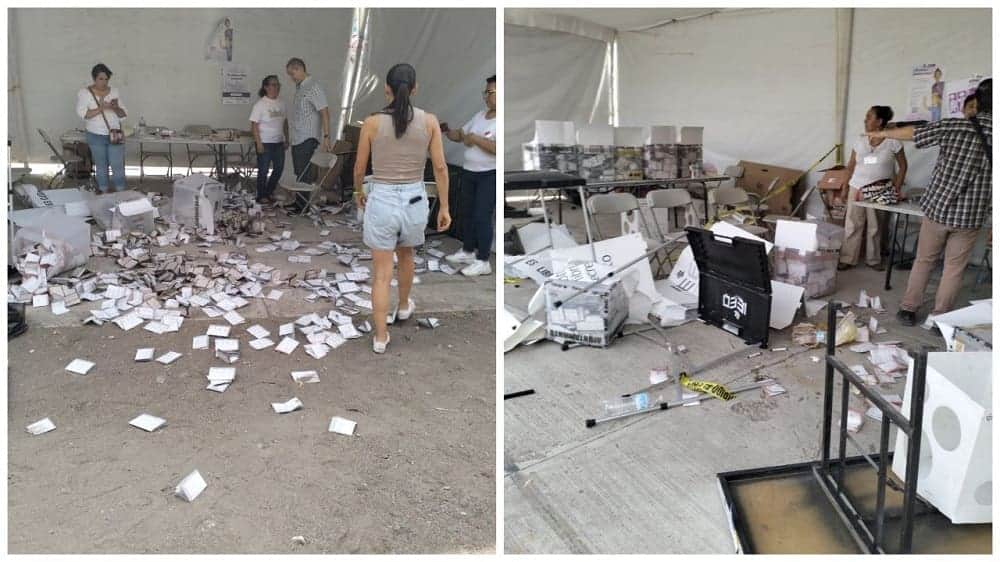 Video: Encapuchados destrozan casilla en la colonia Los Olivos, Querétaro