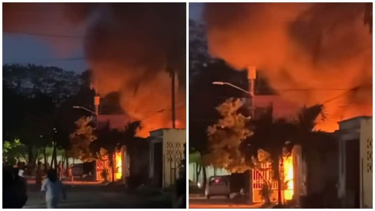 Registran fuerte explosión en una casa del fraccionamiento Tierra Maya en Cancún