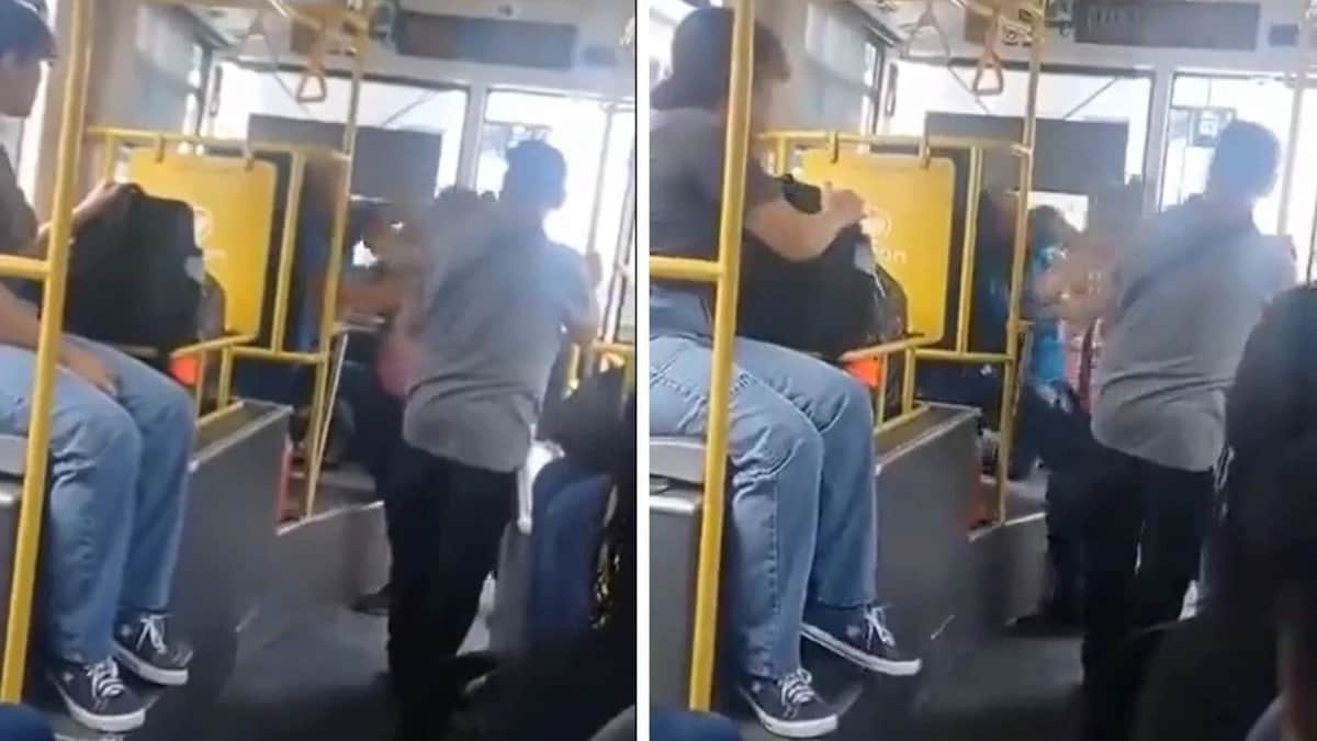 Mujer golpea al chofer de autobús en Monterrey por no dejarla pedir dinero