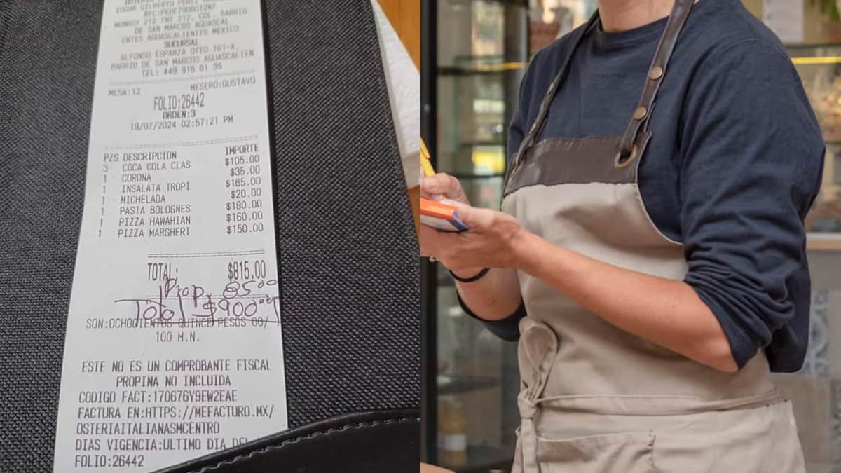 Mesero confronta a clientes al no dejarle 10 por ciento de propina; solo le dieron 35 pesos