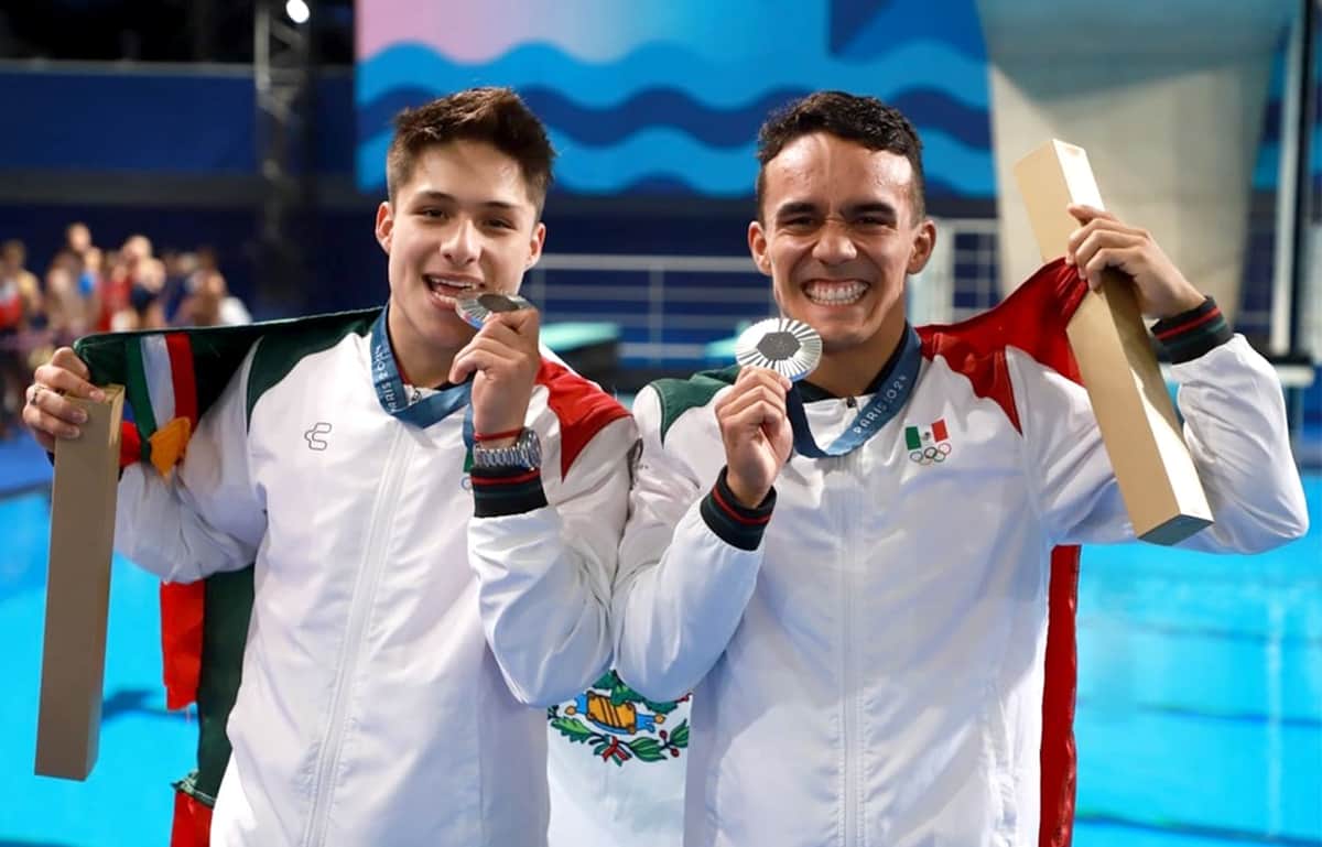 ¡Histórica plata de Osmar y Juan para México, en el trampolín de tres metros sincronizados de París 2024!