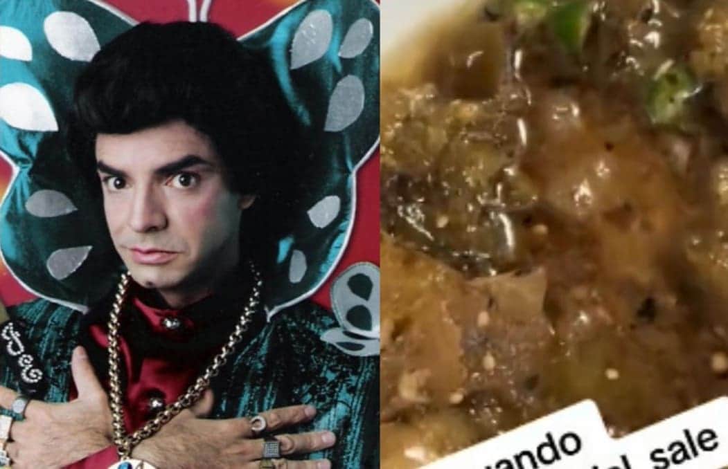 Joven descubre la cara de Eugenio Derbez en su comida