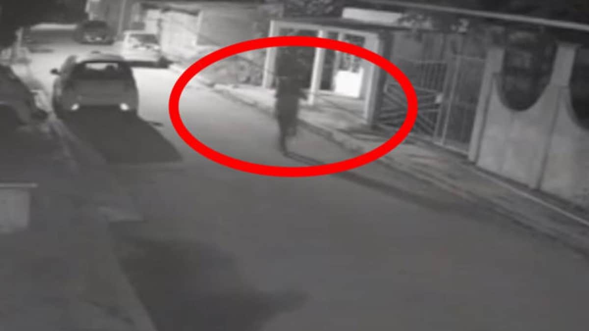 Video: Cámara de seguridad capta supuesto fantasma caminando por la calle en Día de Muertos