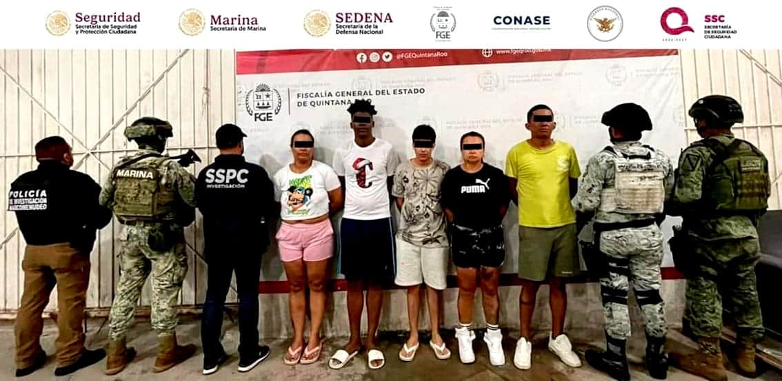 Video: Caen 15 colombianos de célula criminal del “gota a gota” en Cancún