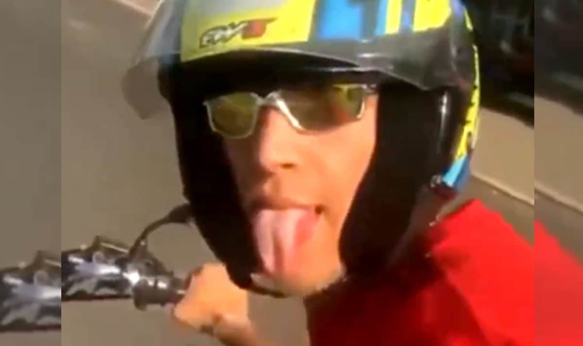 Video: Motociclista se mata al chocar mientras se tomaba la selfie en Brasil