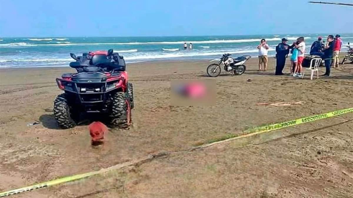 Muere mujer tras ser embestida por una cuatrimoto en playa de Veracruz