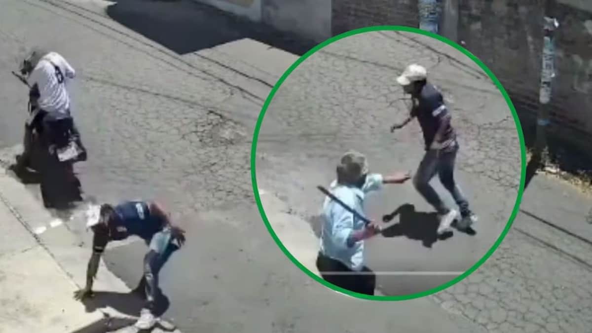 Video: Surge el "abuelito justiciero" en la CDMX; ahuyenta a ladrones a machetazos